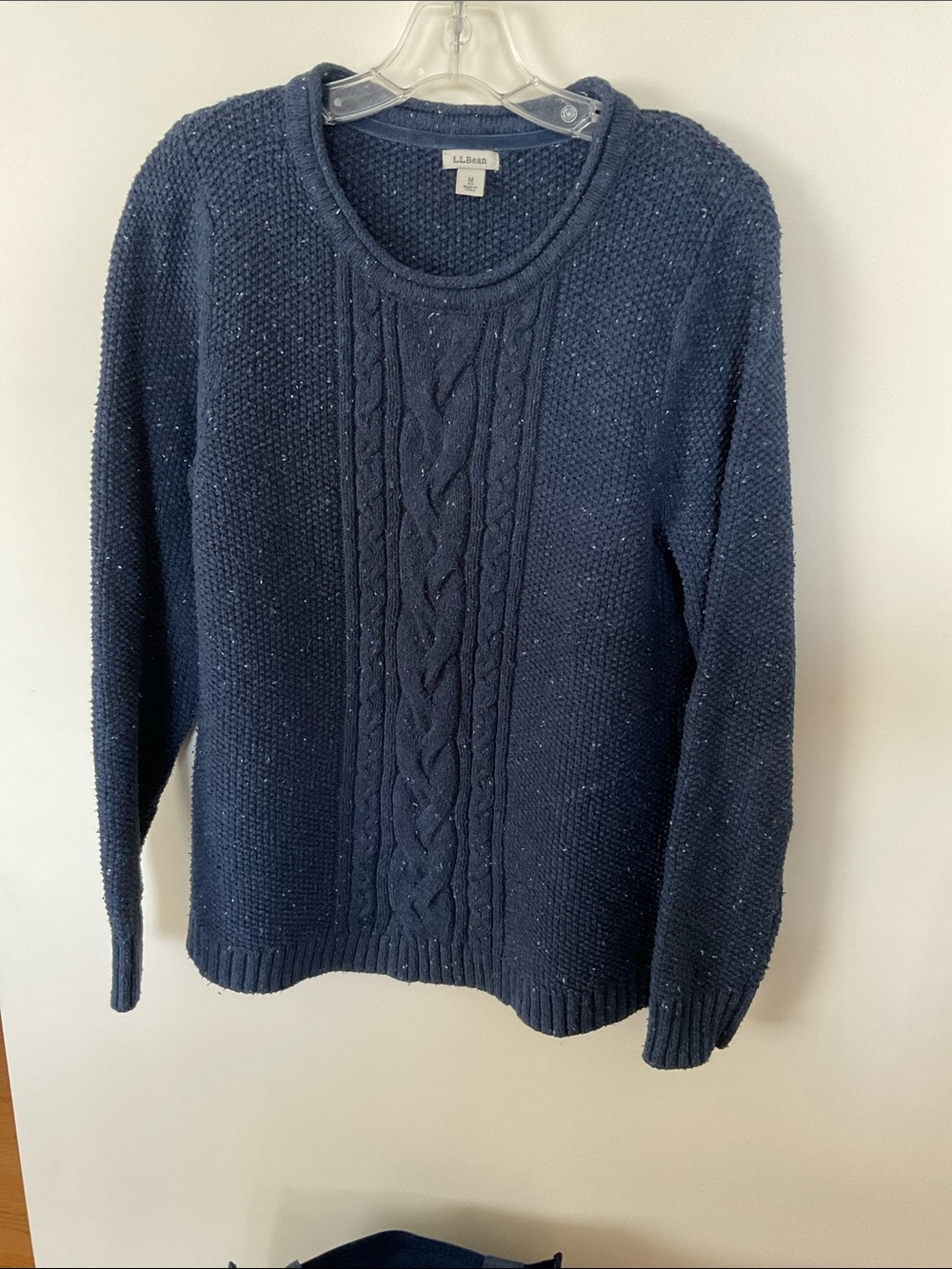 L.L. Bean Navy Cable-Knit Women’s Sweater